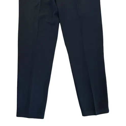 St. John Basics Santana Knit Pleated Front Pants Pull On Pockets Black Size 6