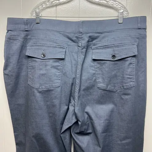 Terra & Sky  Pull On Crop Gray Women's High Rise Pants Size 3X