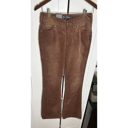 Silver Jeans Suki Military Surplus Skinny Corduroy Flare Pants Brown 26 X 34 Purple