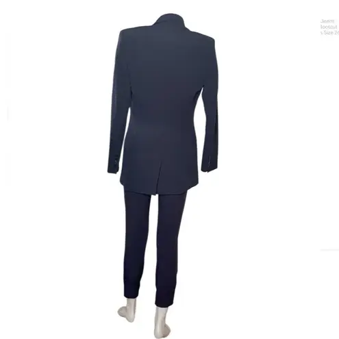 EXPRESS  Blue Pantsuit Dark Navy Pants Double Breasted Blazer Jacket Size Small thumbnail 2