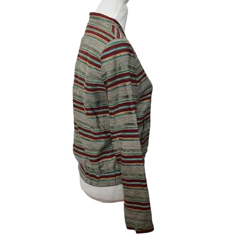 Sézane Sezane Teddy Keaton Jacquard Stripe Jacket Women’s Size 6 Metallic Lined