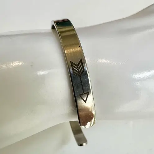 Life is tough but so are you silver tone open cuff inspirational bracelet