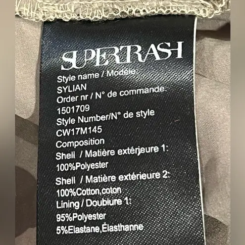 SuperTrash Floral Taupe Neutral Short Mini Skirt Women's Size 38 ( US Size 8) Tan