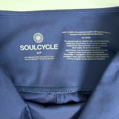 Soul Cycle Navy Blue White Star Leggings Full Length Cycling Athletic Small