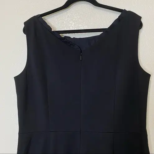 Lafayette 148 New York Rooney Sleeveless Cropped Jumpsuit in Black Size XL NWT