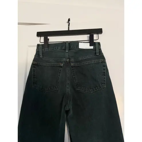 RE/DONE $285 High Rise Loose in Evergreen Dipped - 25