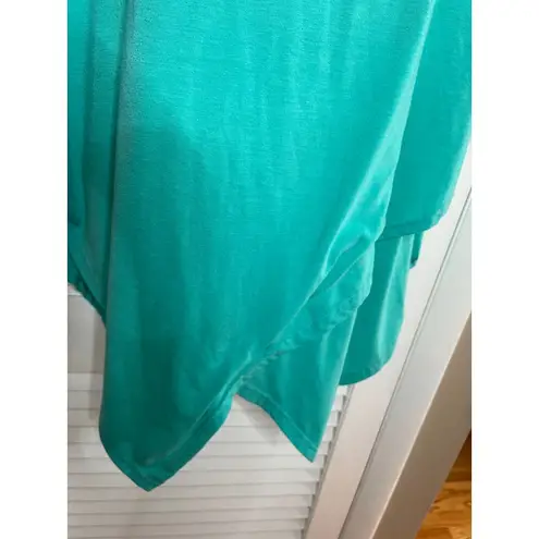 Reborn Poncho Top Asymmetrical Hem Flowy Comfy Casual Green L Oversize Size L