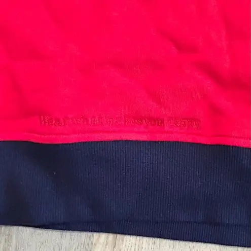 Terez NWT  Pink Red Colorblock Oversized Pullover Crewneck Sweatshirt Size XS - Image 5