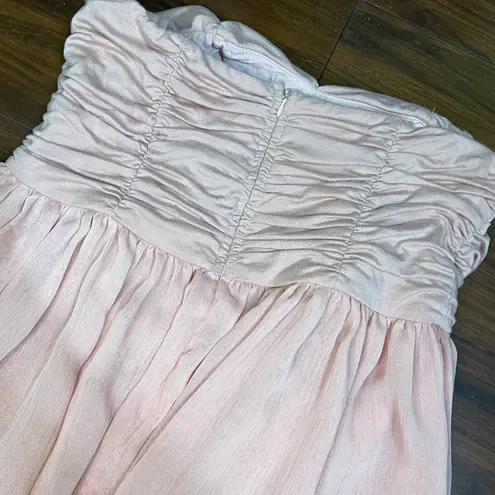 Moon Collection Pink Hi-Low Semi Formal Dress