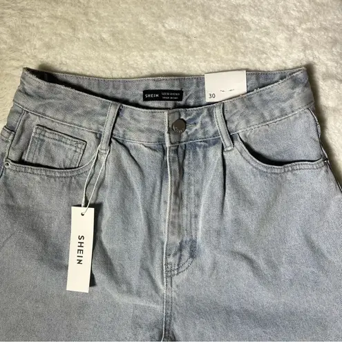 SheIn NWT  High Rise Light Wash Jean Shorts