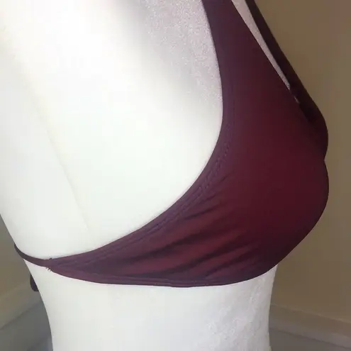 Mossimo Halter Swim Bikini Top Maroon Size SMALL