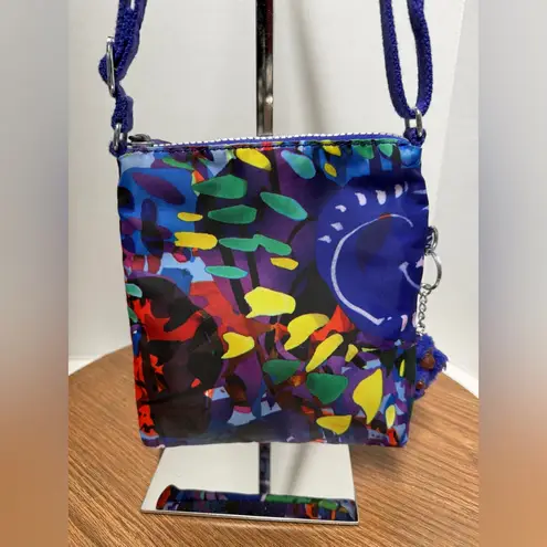 Kipling Alvar Colorful Abstract Geometric Nylon Small Cross Body Purse Bag