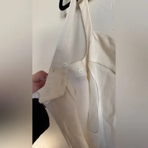 Escada sleeveless linen jumpsuit cream size 34