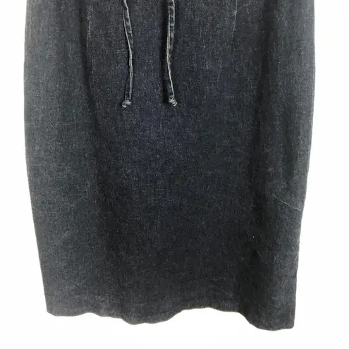 Andrew Spencer Denim Dress Womens 8 Minimalist Feminine Romantic Western Country Blue