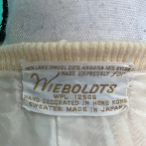 WIEBOLDTS 1940s Beaded & Sequins Cardigan Sweater White Size undefined