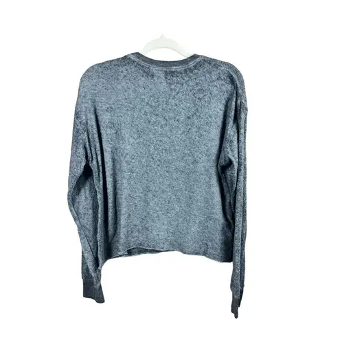 Modern Lux Mod Ern Lux Women's Light Grey Super Light Crop Long Sleeve Top