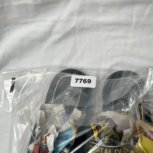 Vionic Womens Black Agave Suede Thong Flip-Flops Sandals Size 9