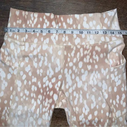 Fabletics  Oasis Women’s Size Large High Waisted Leggings Spotted Doe Print Yoga
