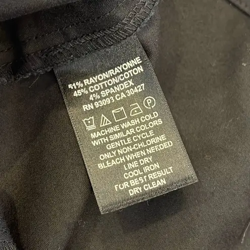 Nic+Zoe Womens Flat Front Mid Rise Straight Leg Slack Pants Black Size 6