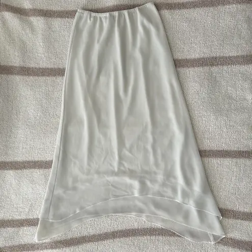 MSK vintage white tiered skirt