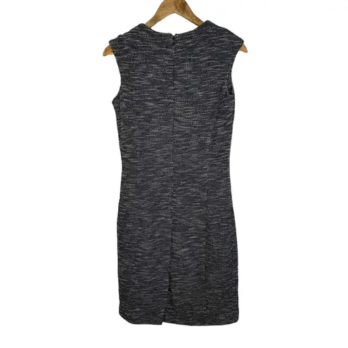 Hal Rubenstein Black White Tweed Cap Sleeve Shirt Dress Size Small Black