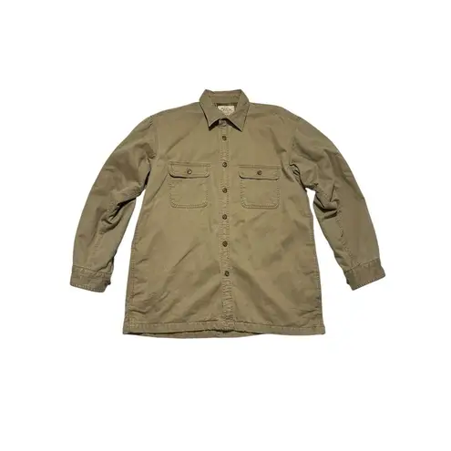 Y2K Arrow Blue Jean Co Medium Workwear Canvas Jacket Chore Barn Ranch Tan #RR