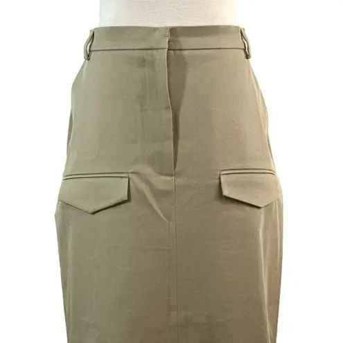 NANUSHKA Edena Skirt in Pebble Large New Womens Long Maxi Chinos Khaki Tan