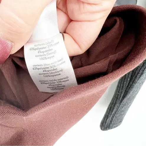 We Wore What NWT Rib Sleeve Belted Wrap Blazer XS Brown