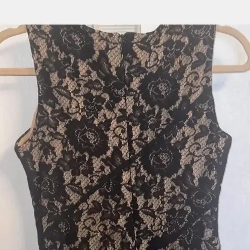 Danny & Nicole Black Sheath Midi Dress Sleeveless Crew Neck