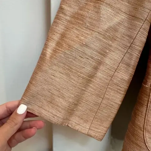 Kay Unger Vintage  New York Rose Gold Silk Blazer Jacket Women’s Size 10 Medium M