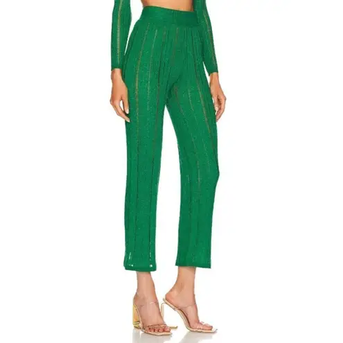 Cult Gaia Savannah Knit Pants in Vine Medium New Womens Knit Trousers