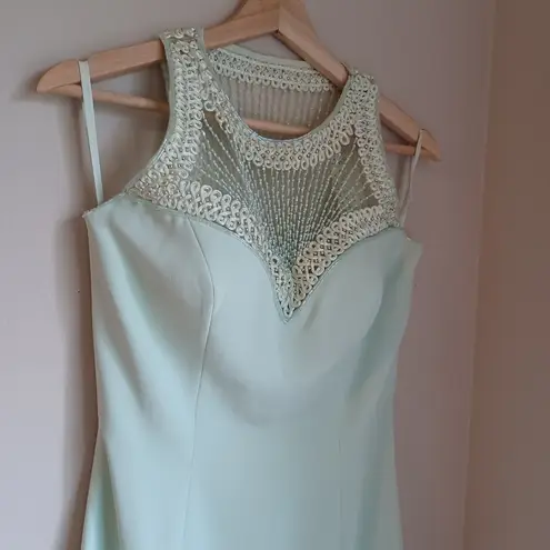 A.L.C. Vintage Designs Mint Green Beaded Gown