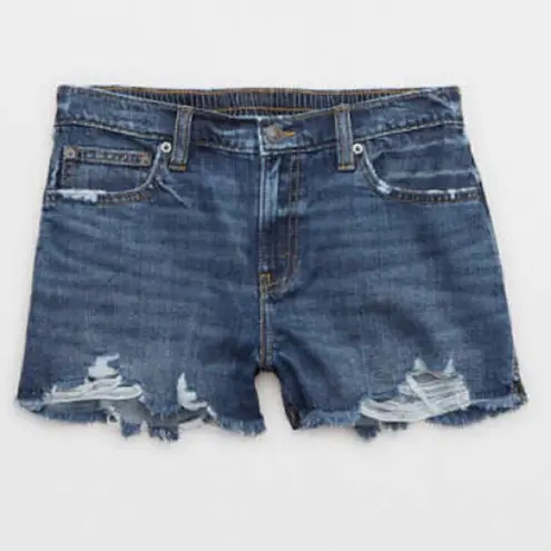 Aerie Daydream Denim Jean Shorts Distressed  Rocky Blue XL