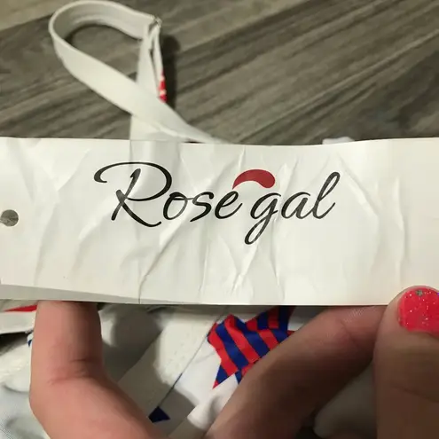 🌿Rose Gal 4th Of July Swim Top; 22 Women’s White Size undefined