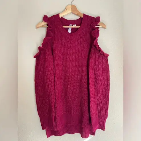Francesca’s NWT Ruffle Sweater Pink Size M