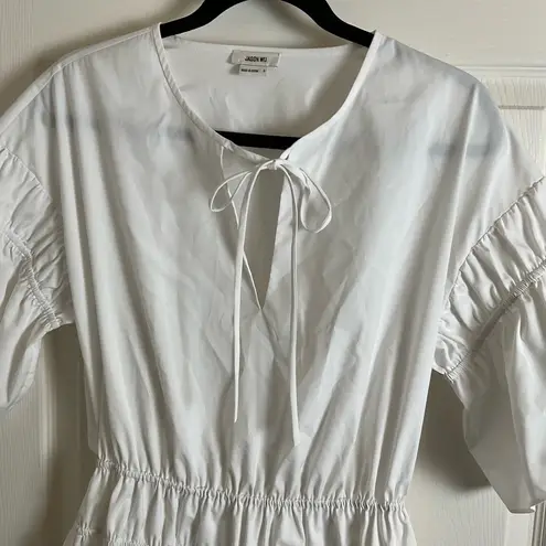 Jason Wu Cutout Ruched Cotton-blend Poplin Mini Dress -size 8