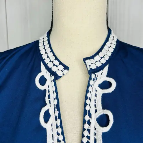 Mud Pie  B. Berry Sheath Dress Womens Sz L Blue Sleeveless Lace Detail Stretch