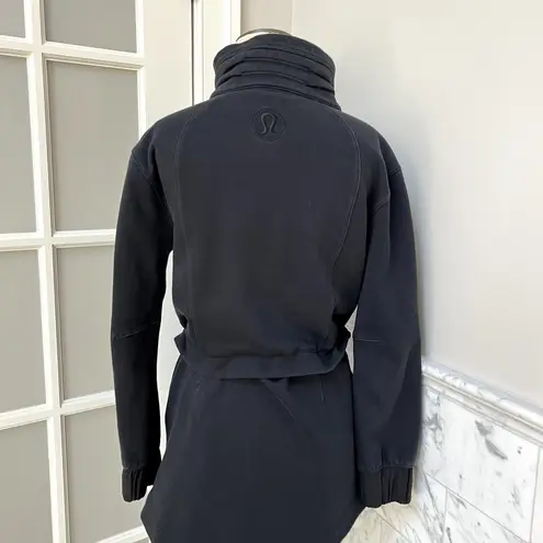 Lululemon Light As Warmth Sweatshirt Long Zipper Jacket Black Size 8