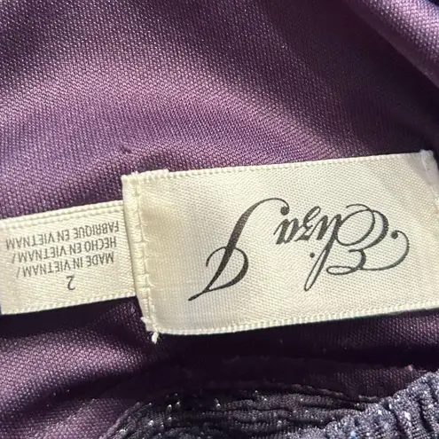 Eliza J Dark Navy Crisscross Strap Cut Out Sparkly Glitter Mini Dress Size 2