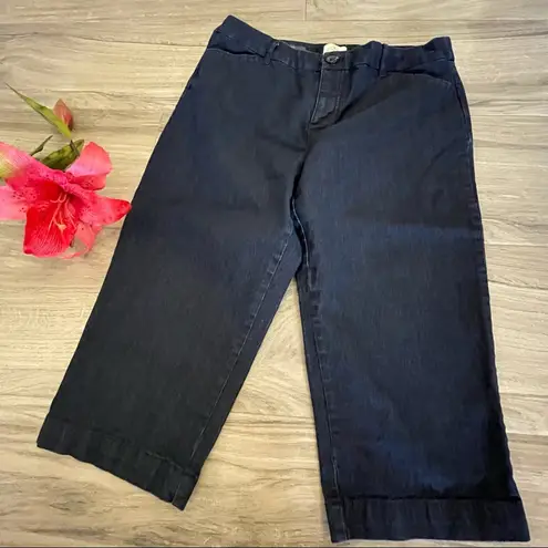 st. john's bay St John’s Bay dark wash cropped jeans size 12