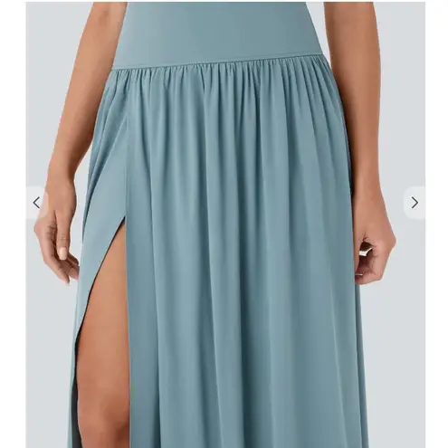 Halara Breezeful So Cinched Tummy Control Split 2-in-1 Flowy Maxi Resort Skirt