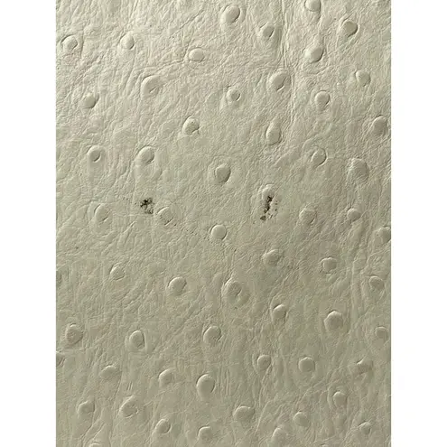 Kate Spade  Cream Wellesley Ostrich Embossed‎ Leather Tote Shoulder Handbag Purse