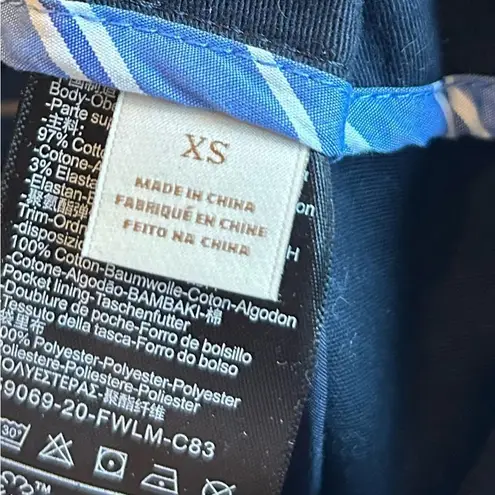 Scotch & Soda Navy Blue High Rise Peached Cotton Paper Bag Pants Size XS 140.00 - Image 15