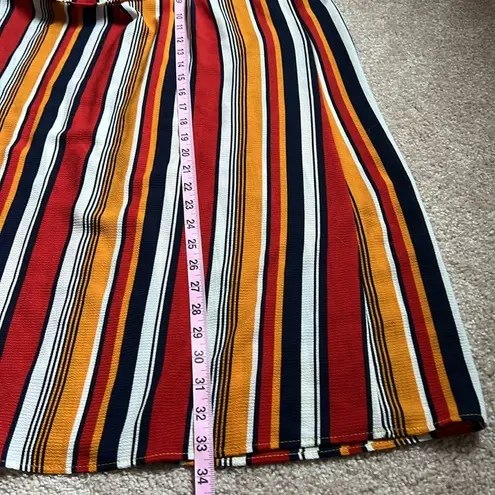 Espresso Rust Multicolored Midi Off The Shoulder Ruffled Neckline Shift Dress Size XXL - Image 5