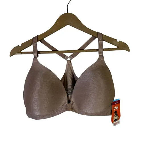 NWT Warners Play It Cool Front Closure Bra Womens 40C Tan Comfort Neutral Size undefined