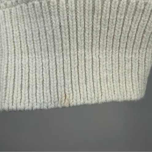 Vintage Sue Hillis Noah's Ark sweater 3D animals ceramic buttons cream M USA Size M