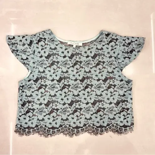 Alexis Tovi Sheer Lace Cropped Top