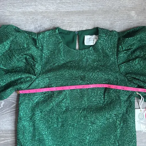 NEW TUCKERNUCK HYACINTH HOUSE Green Jacquard Noelle Blouse XS