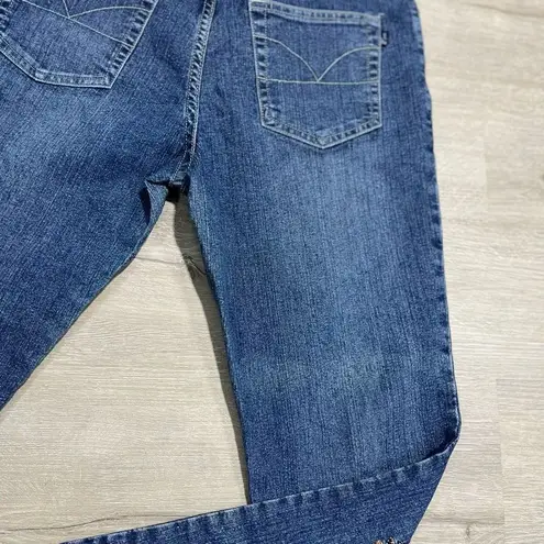 Yoni Jay Beaded High Rise Ankle Jeans Size 8 Women’s Blue Y2K