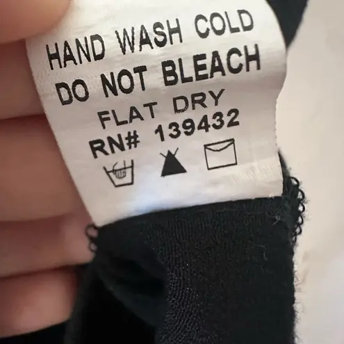 PaperMoon Black Textured Cap Sleeve Blouse Top Women’s Size Small